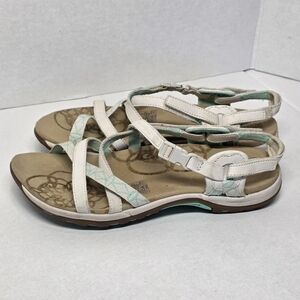 Merrell Jacardia Ivory Teal Sport Strappy Comfort Sandals Sz 7